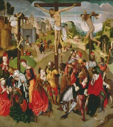 Mittelteil eines Kreuzigungstriptychons, 1490er